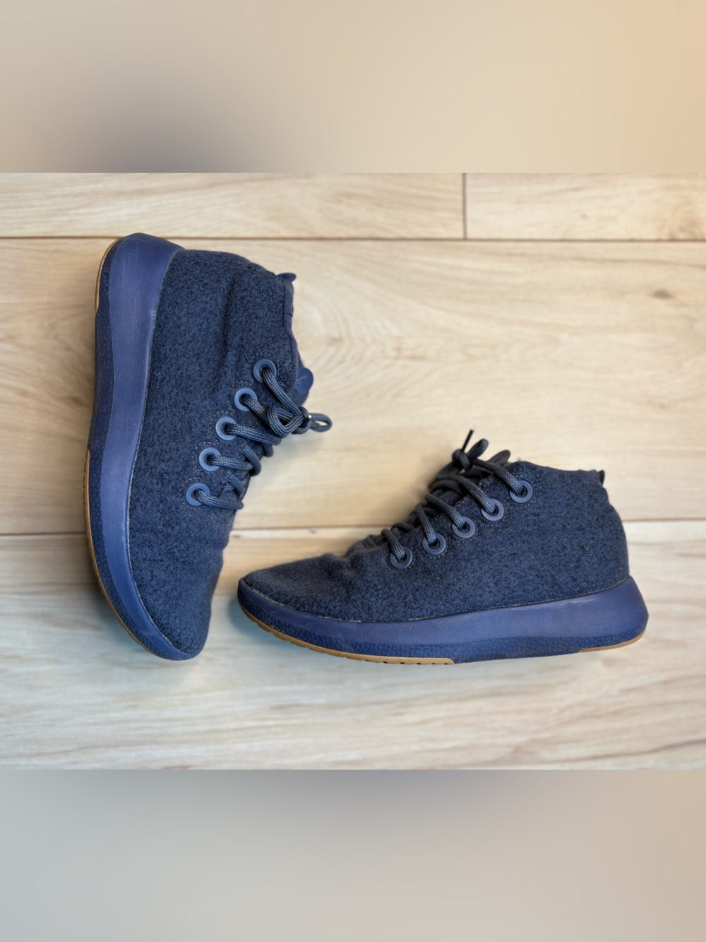 Allbirds Wool Runners Mid Navy Blue Sneakers Women’s Size 7 Merino Wool Comfort